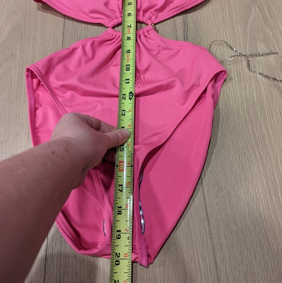 Pink Cutout One-Piece Swimsuit - Picture 10 of 10